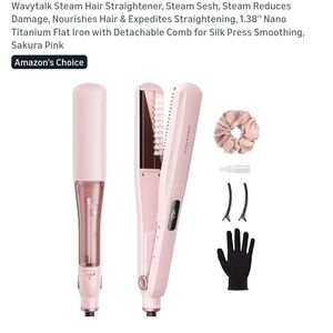 Wavytalk Pink Steam Hair Straightener